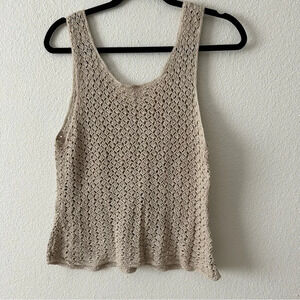 Vintage Handmade Crochet tank Top Sleeveless Hippie/Boho